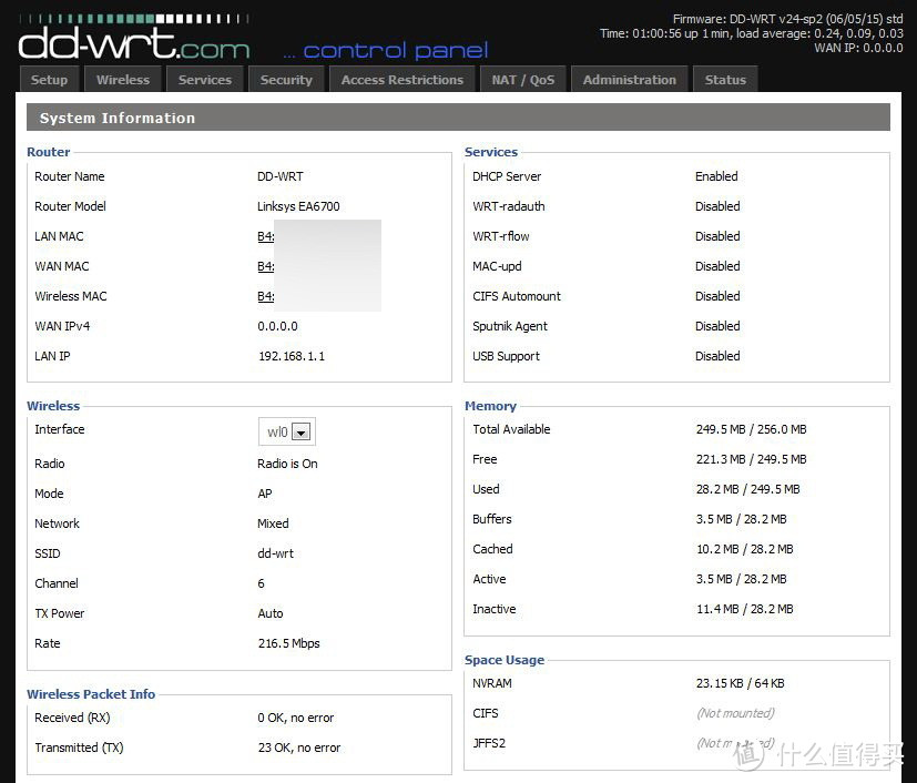 说好的刷机来了：EA6500 v2刷DD-WRT