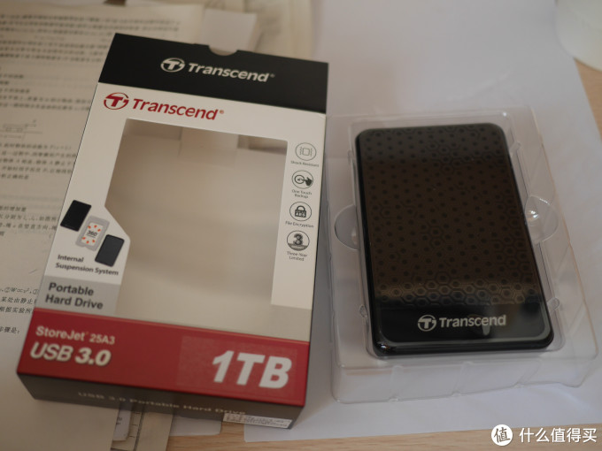 捡便宜？Transcend 创见 暗黑骑士 25A3K 1TB 防震移动硬盘 开箱+拆解+作死
