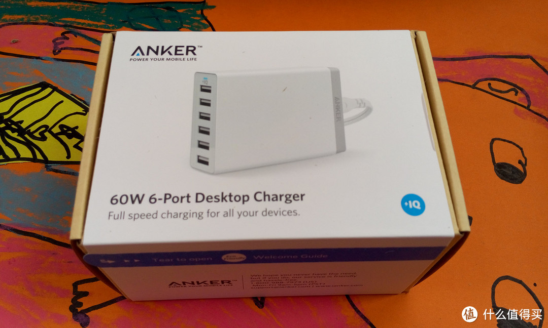 罕见的大功率USB充电器——Anker A2123 60W 6口USB桌面充电器