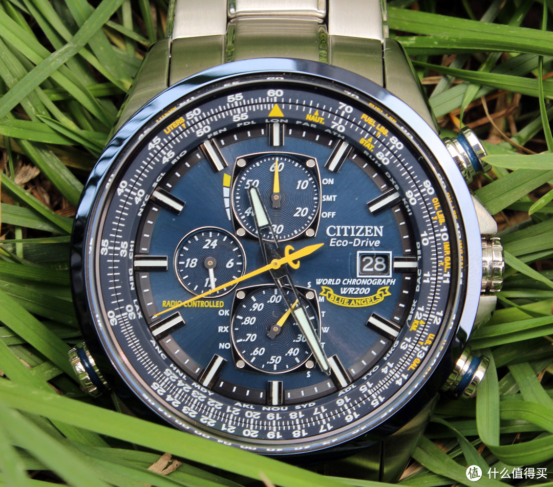 品白菜秋波：CITIZEN 西铁城 Eco-Drive 蓝天使 光动能电波表 AT8020-54L