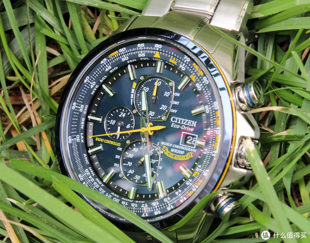 品白菜秋波:citizen 西铁城 eco-drive 蓝天使 光动能电波表 at8020