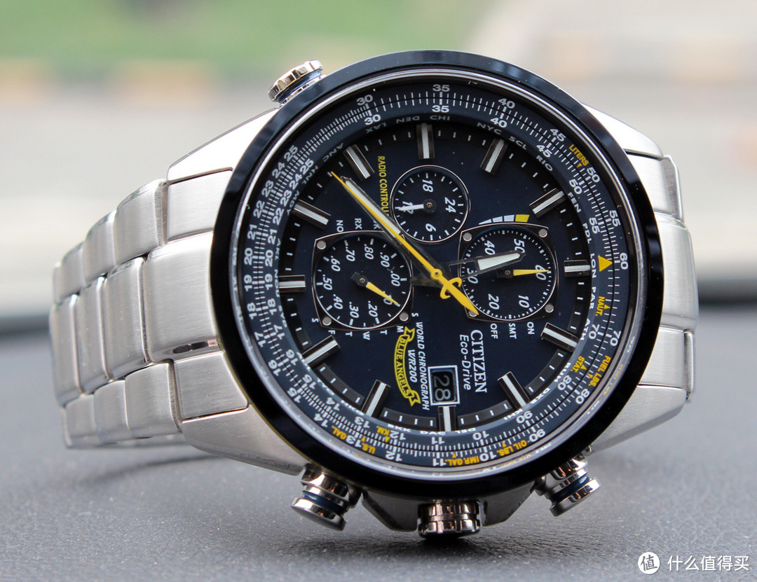 品白菜秋波：CITIZEN 西铁城 Eco-Drive 蓝天使 光动能电波表 AT8020-54L