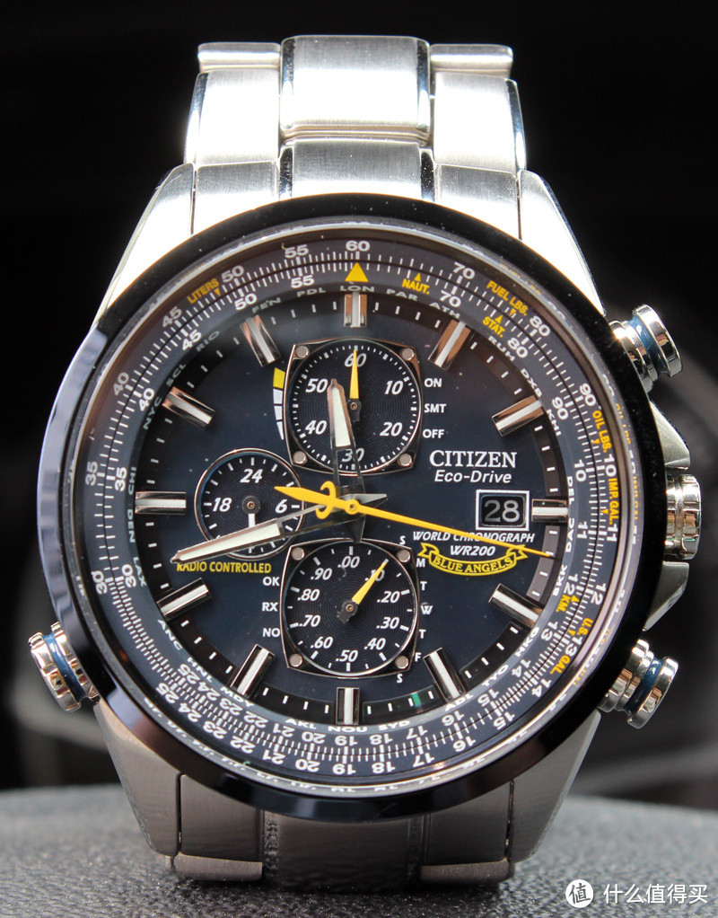 品白菜秋波：CITIZEN 西铁城 Eco-Drive 蓝天使 光动能电波表 AT8020-54L