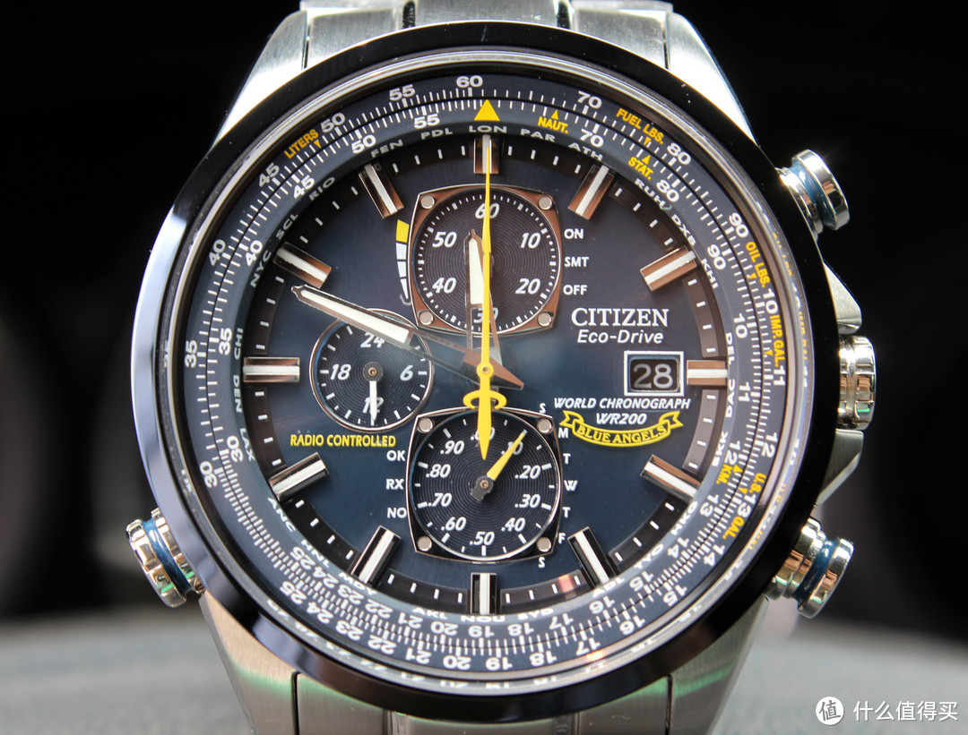 品白菜秋波：CITIZEN 西铁城 Eco-Drive 蓝天使 光动能电波表 AT8020-54L