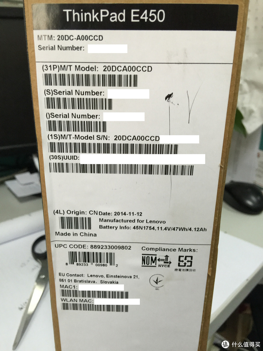 Lenovo 联想ThinkPad E450晒单及简单拆机更换硬盘