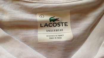 LACOSTE Essentials 男款皮马棉V领短袖T恤