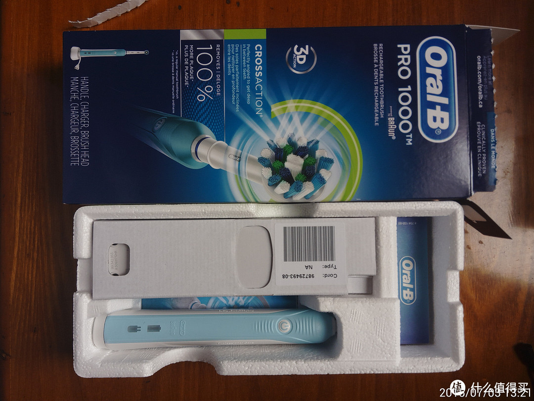 美亚直邮 Oral-B 欧乐-B PRO 1000 充电式电动牙刷