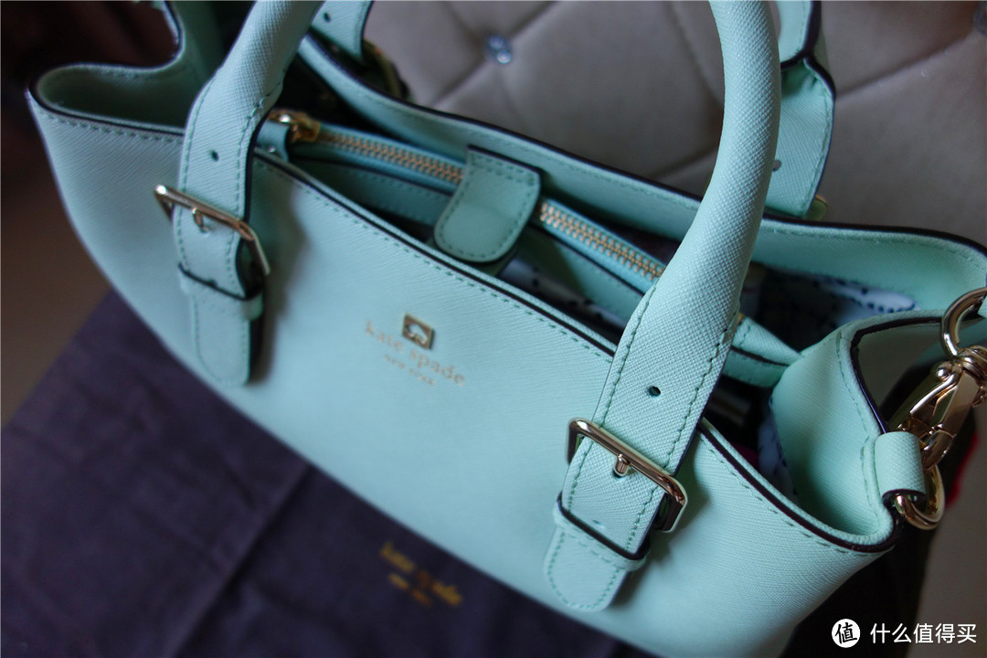 老婆大人的新包包：Kate Spade New York 薄荷绿单肩手提两用包