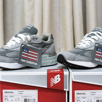 new balance 993 男款总统慢跑鞋外观展示(鞋舌|鞋带)