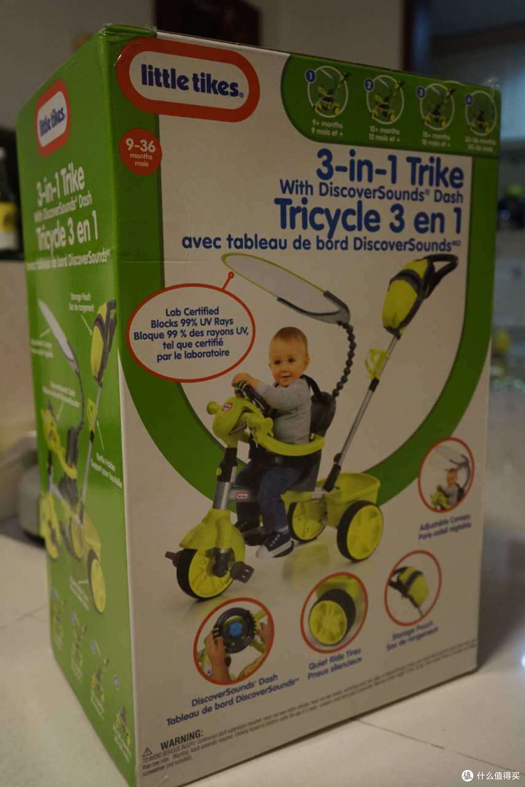 Little Tikes 小泰克 3-in-1 Trike 三轮车(带方向盘声光控制器版)开箱