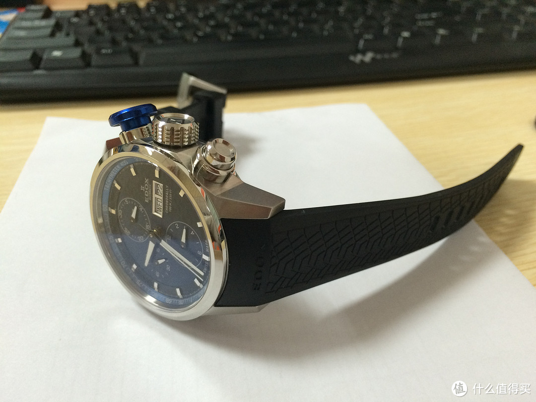 Ashford入手EDOX 依度 Chronorally系列 01116-3PBU-BUIN 男款机械腕表