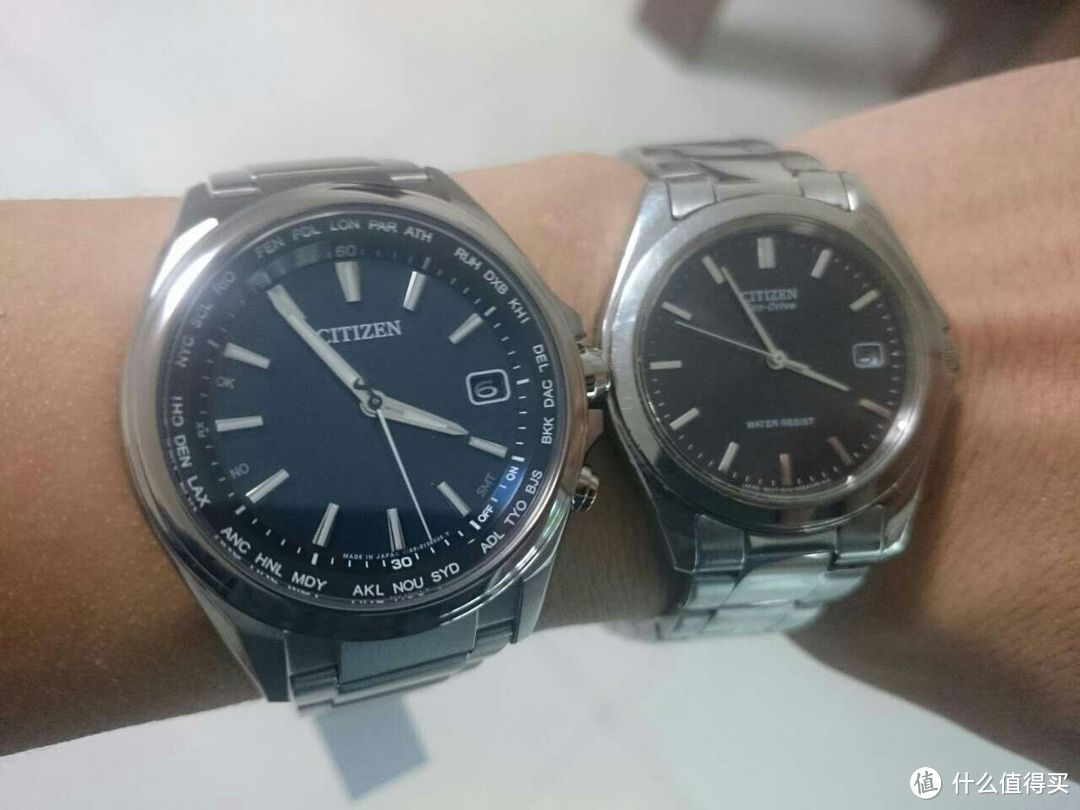 Citizen 西铁城 钛合金光动能多局电波表 CB1070-56L 入手体验