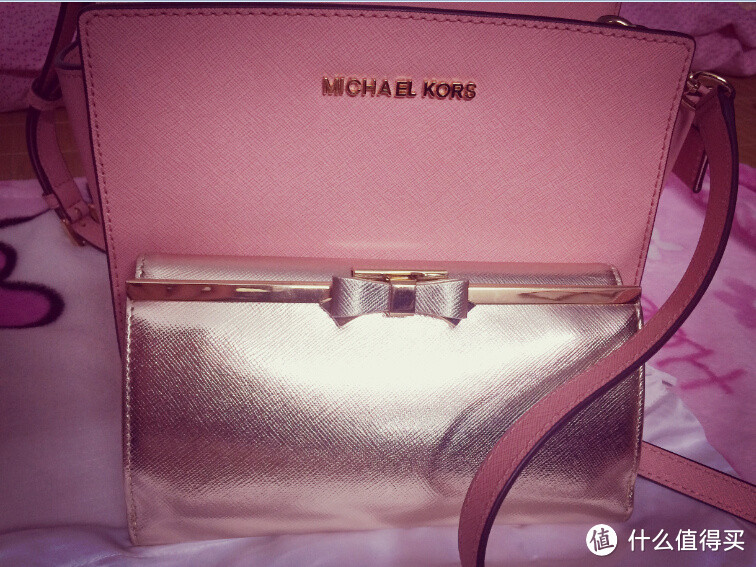 macy's梅西百货入手 MICHAEL Michael Kors Selma Medium 中号樱花粉耳朵包