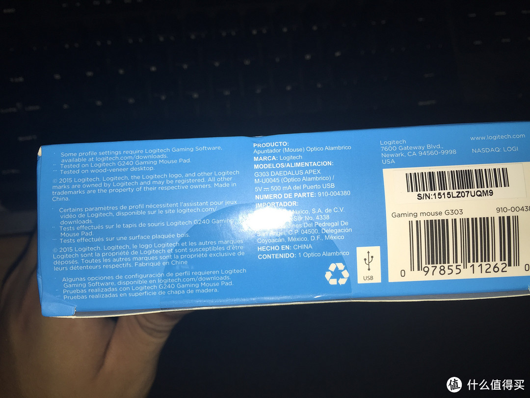 美亚直邮 Logitech 罗技 G303 鼠标开箱附与G502对比