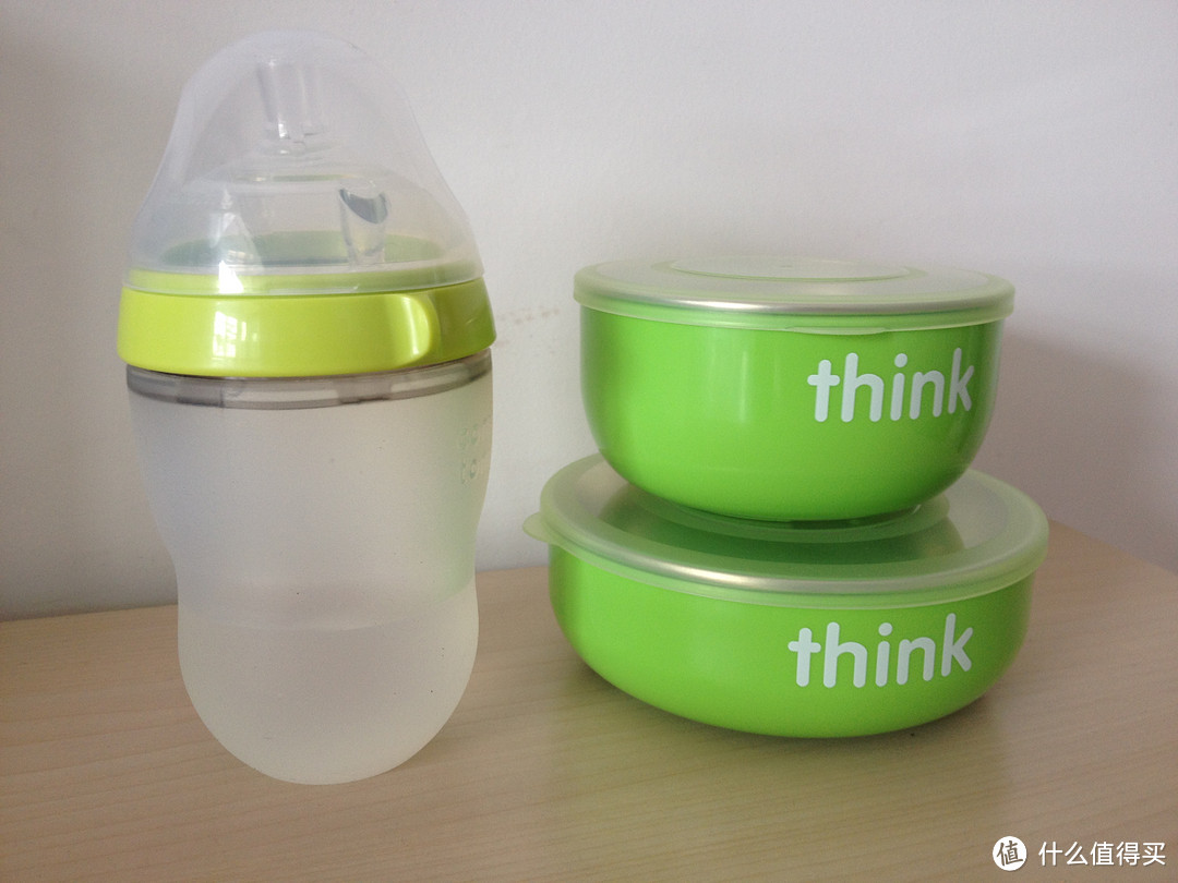 见便宜就抢，是一种病 — Thinkbaby 辛克宝贝 草绿色儿童不锈钢餐具