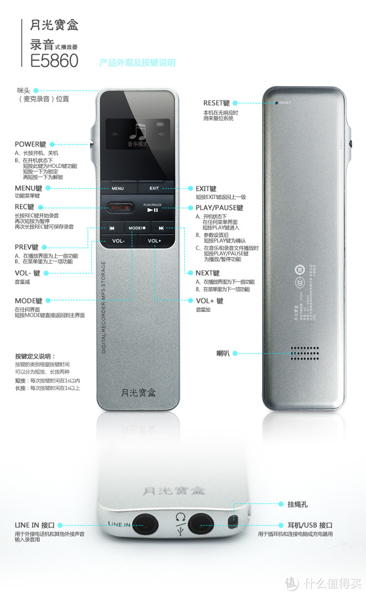 聆听爱国者的声音：月光宝盒-E5860录音笔简评