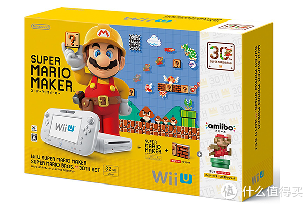 附赠像素马里奥amiibo：Nintendo 超级马里奥兄弟30周年限定 WiiU同捆套装 即将开售