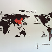 想和你游遍世界每个角落：世界地图亚克力立体墙贴