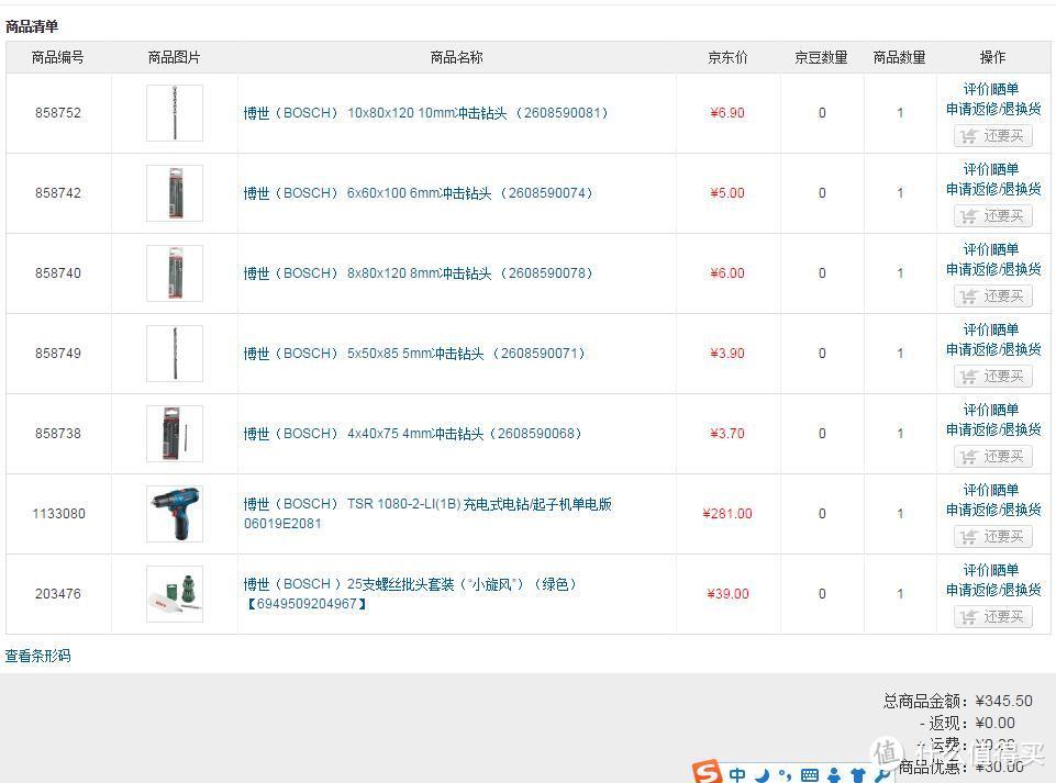 BOSCH 博世 TSR 1080-2-LI(1B) 到手晒单，充电器缩水