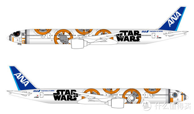 以BB-8及R2-D2为素材：ANA航空 发布 两款全新星战题材涂装飞机
