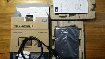 WD 西部数据 Elements 2.5英寸 1TB移动硬盘 开箱