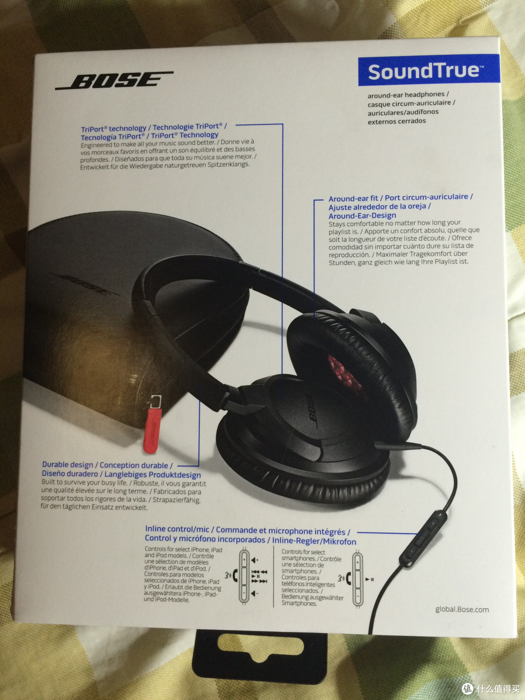 亚马逊819 699元 Bose SoundTrue 黑色耳罩式耳机开箱