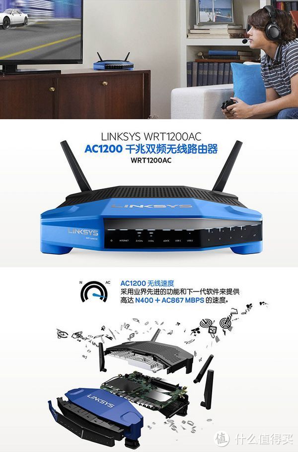 堪比NAS读写速度的家庭路由器——Linksys WRT1200AC 千兆双频无线路由器