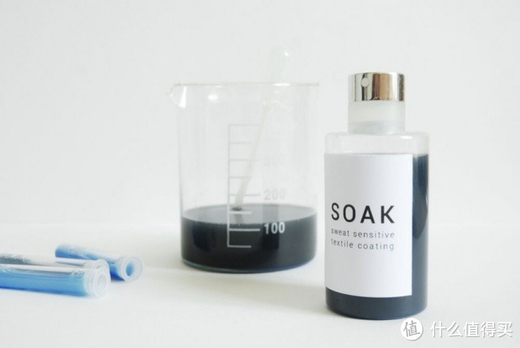 根据汗液酸碱度变换颜色：以显示体内储水状态的SOAK织涂料喷雾剂