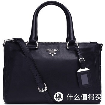 斜晖脉脉水悠悠：Prada 普拉达 女士黑色真皮手提单肩斜挎包 BN2866