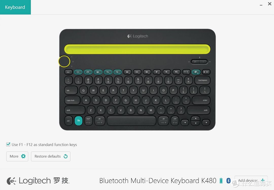 三设备连接呆萌蓝牙键盘 — Logitech 罗技 K480 多功能蓝牙键盘 试用评测