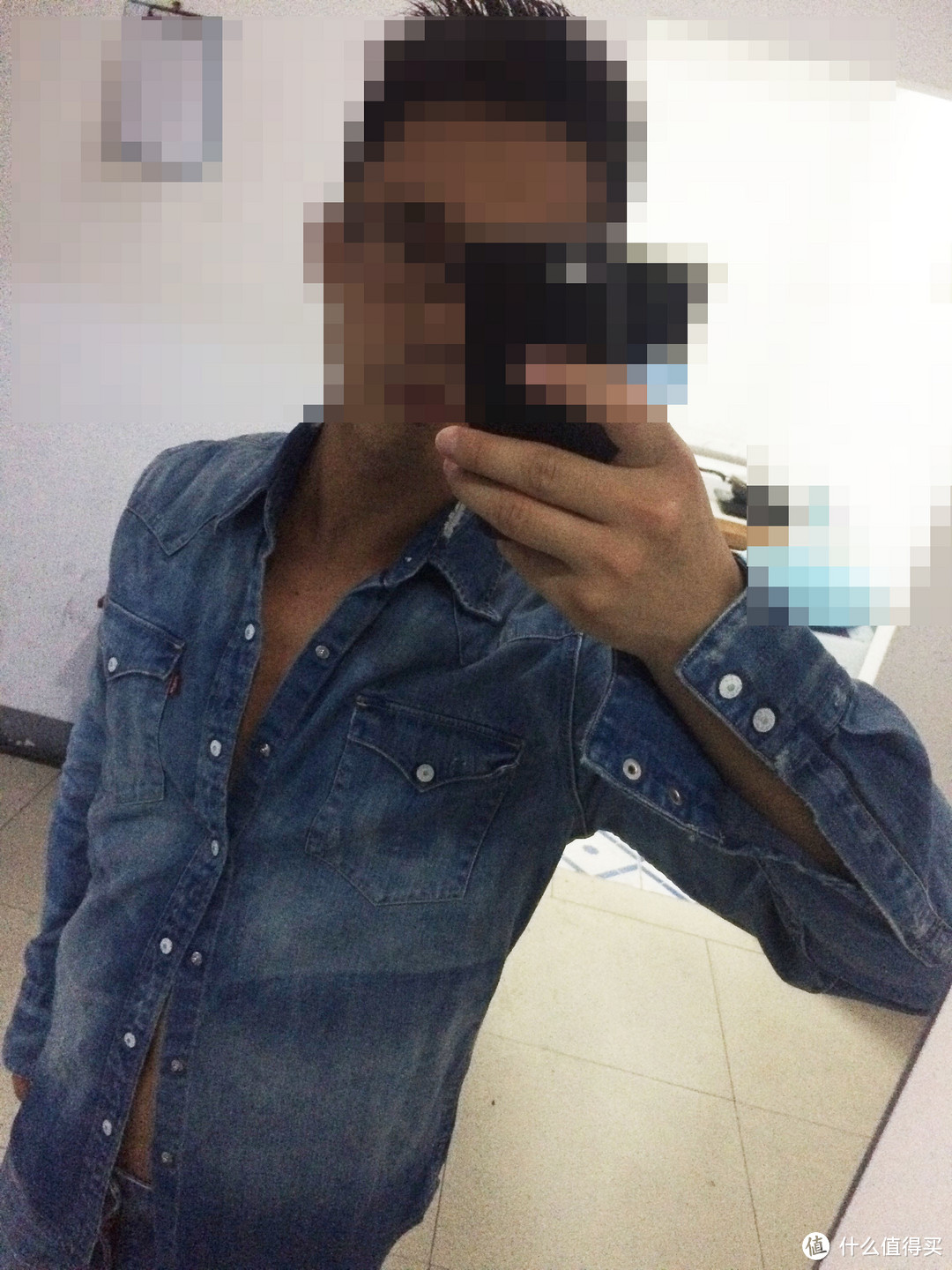 一次成功的尺寸选择 — Levi‘s男款牛仔衬衫