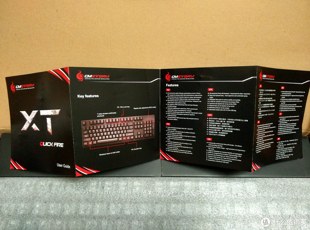 COOLMASTER 酷冷至尊 烈焰枪XT 104红轴机械键盘开箱