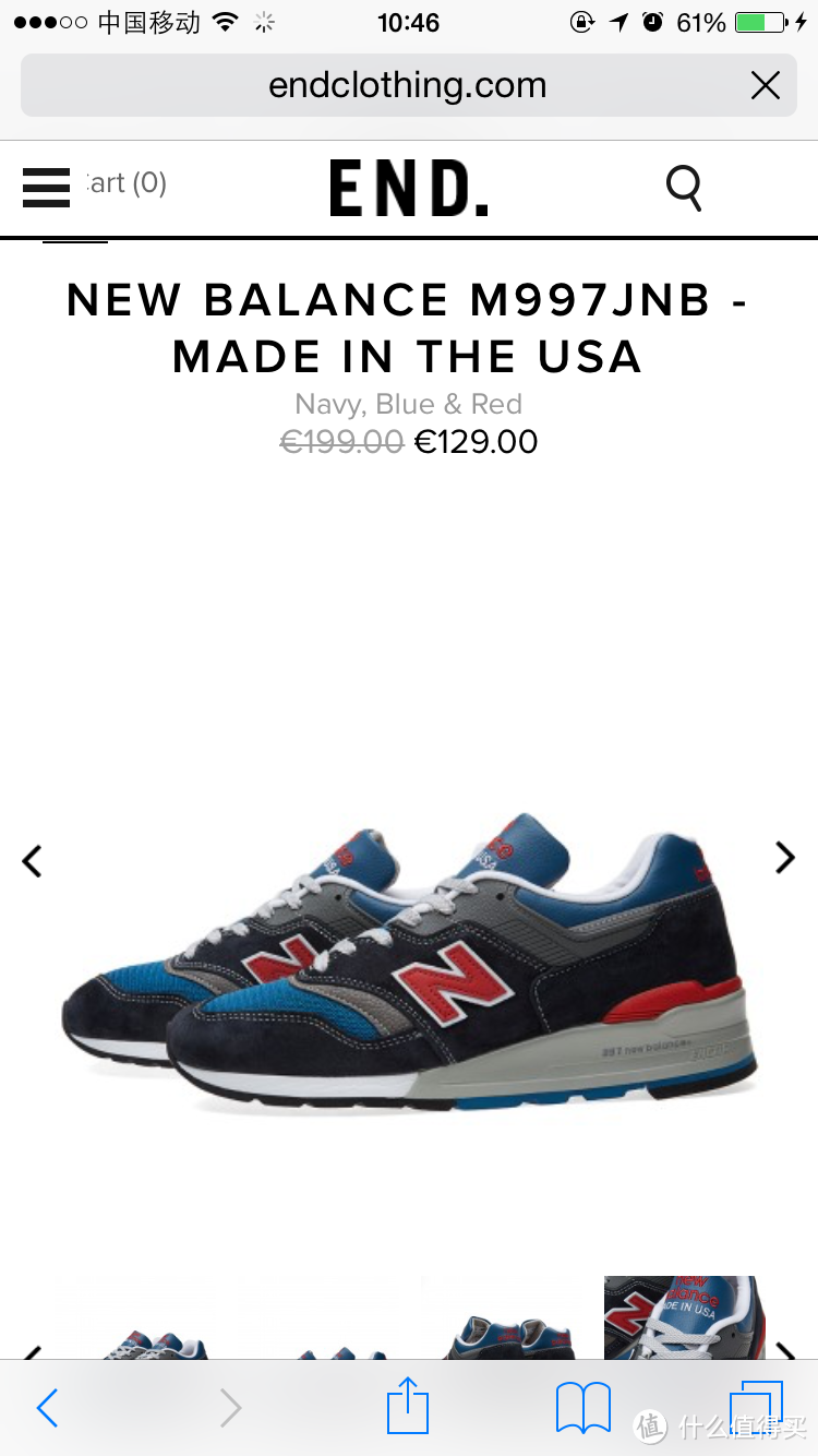 腐国Endclothing购物记:new balance M997JNB