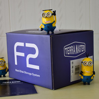 铁威马 F2-NAS2 增强版 网络存储服务器外观展示(本体|散热孔|接口|硬盘架|网线)