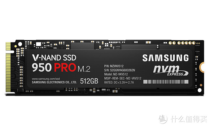 连续读取速度可达2500MB/s：SAMSUNG 三星 发布 950 PRO 旗舰固态硬盘