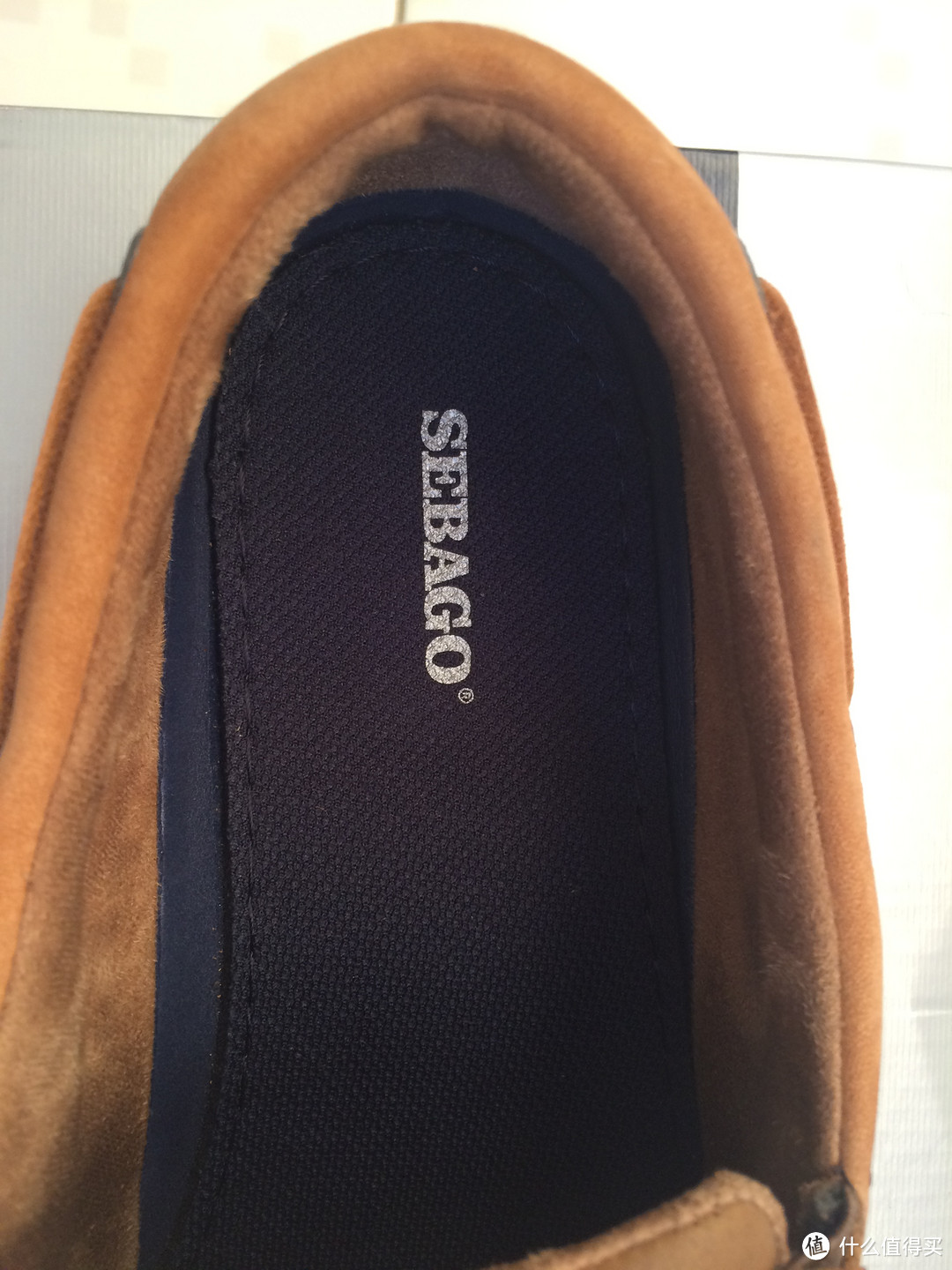 Sebago男式Blue Fin Slip-On Oxford一脚蹬真皮休闲鞋