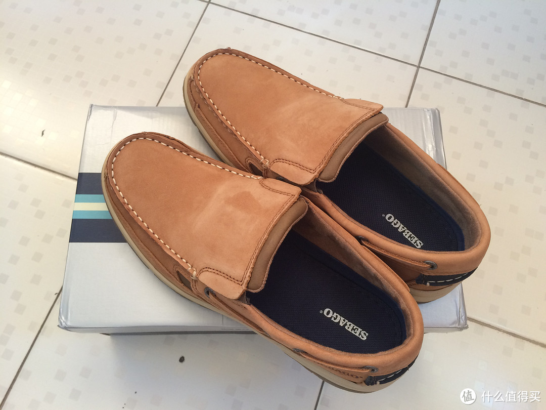 Sebago男式Blue Fin Slip-On Oxford一脚蹬真皮休闲鞋