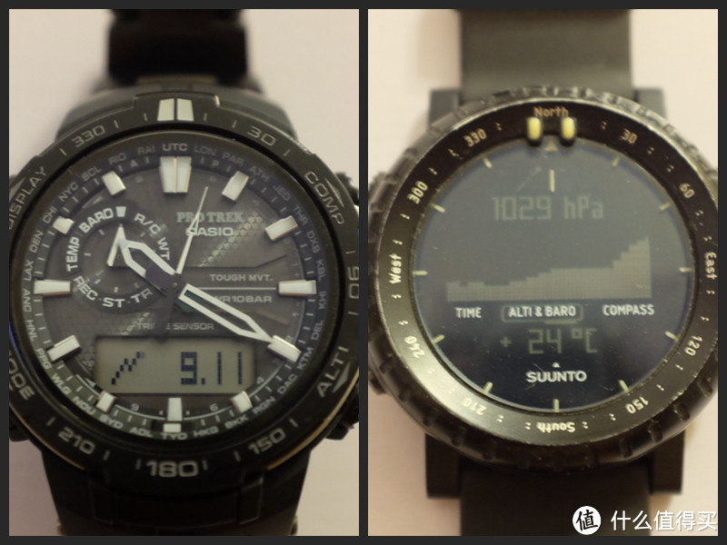 入手Casio卡西欧 PRW-6000YT-1 VS Suunto Core 户外功能简单对比