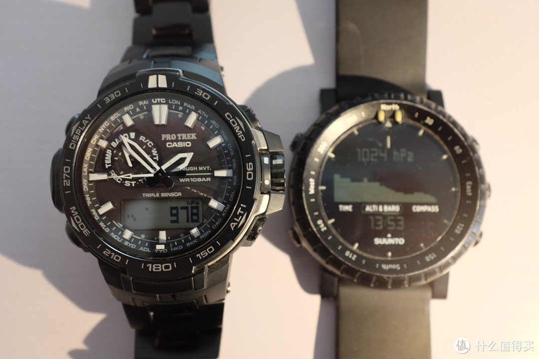 入手Casio卡西欧 PRW-6000YT-1 VS Suunto Core 户外功能简单对比