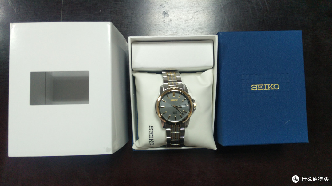 Diors的钢带:晒美亚白菜光动能 SEIKO 精工 SNE098 男款腕表