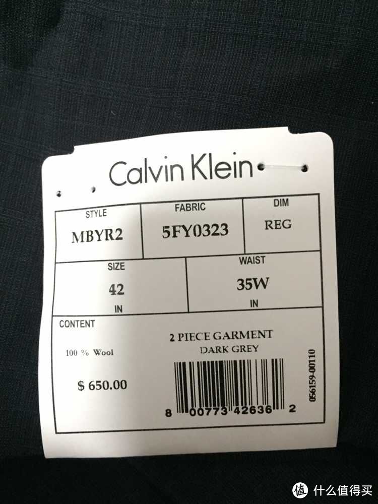 美亚 Calvin Klein B00TRIXPV2 男士西服套装 开箱