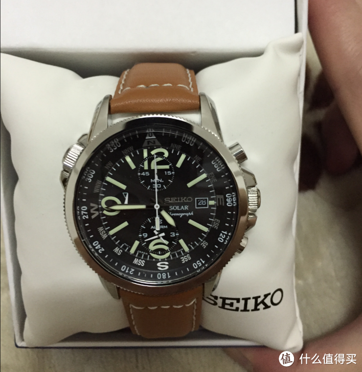 小手戴大表：SEIKO 精工 SSC081 男士光动能腕表