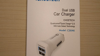 QC2.0设备普及时代到来 — CHOETECH 30W 双USB车载充电器