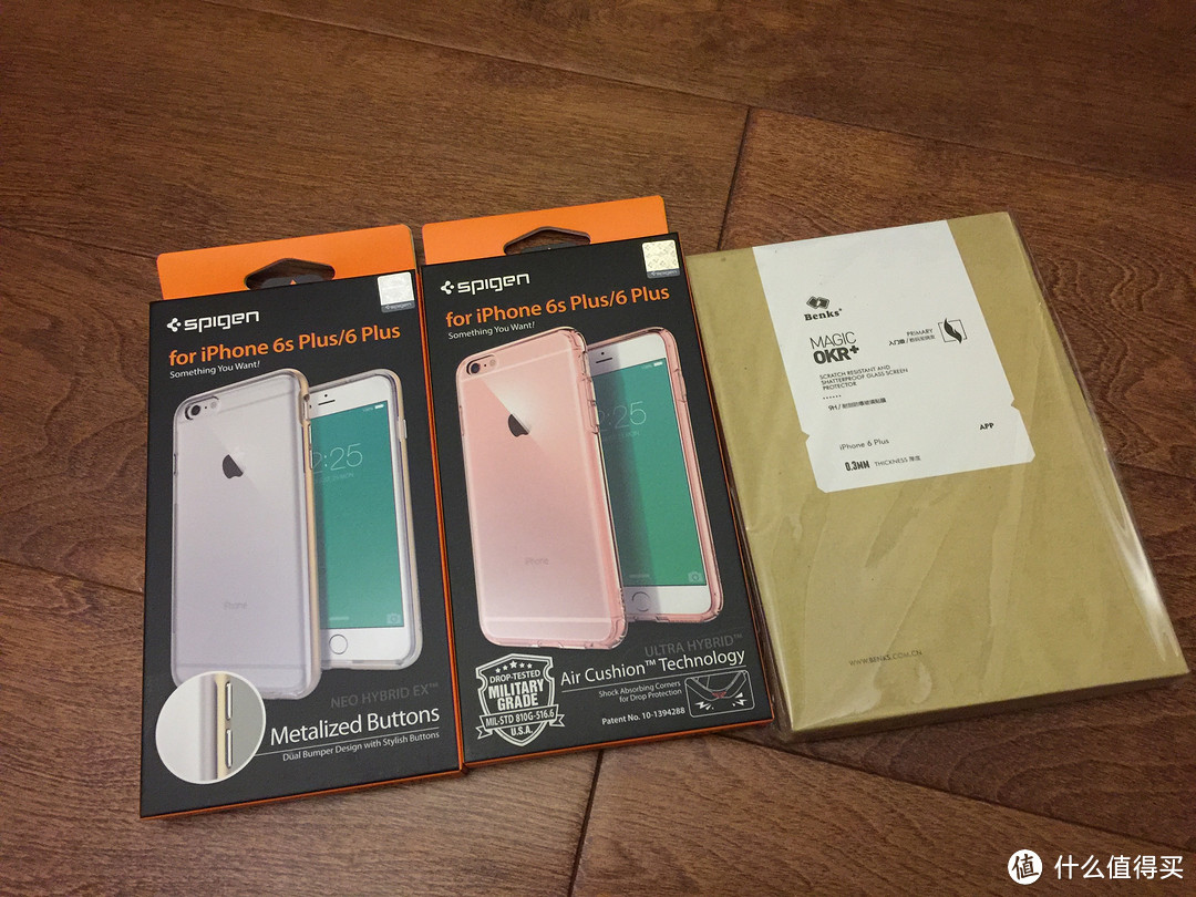 兵马未动 粮草先行：Spigen iPhone 6S Plus、Benks 钢化手机膜 开箱