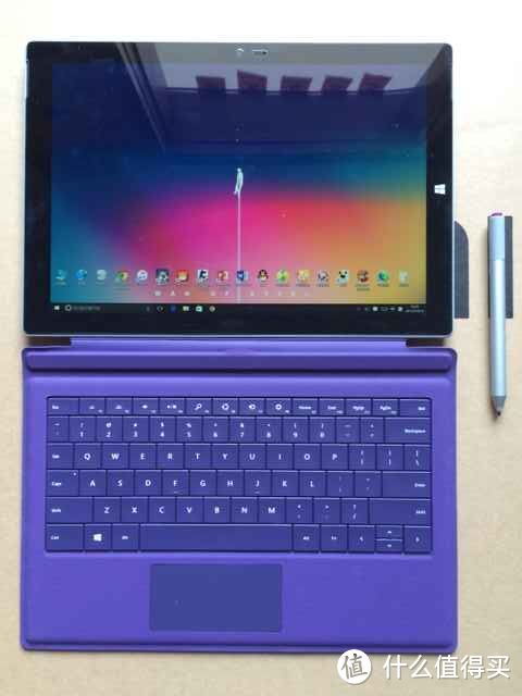 入手surface pro 3 紫色原装键盘