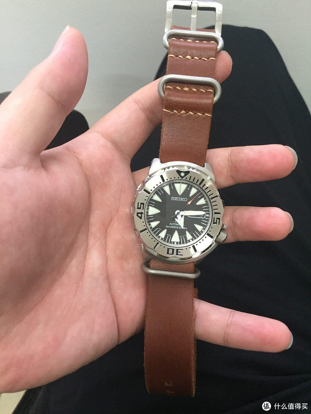 SEIKO 精工 SRP307 机械表配手工NATO表带