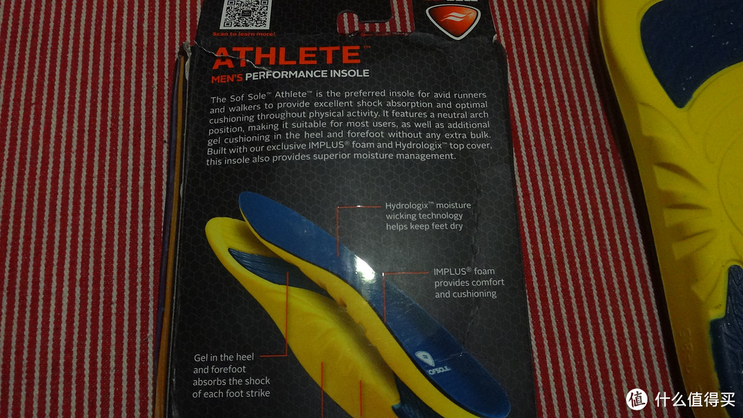 体验SOFSOLE舒足速乐 ATHLETE跑步鞋垫