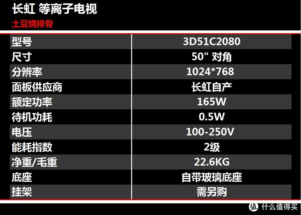 最后的PDP：长虹 3D51C2080 51寸 等离子电视