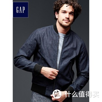 就是喜欢混搭：GAP 盖璞 男士牛仔面料棒球夹克