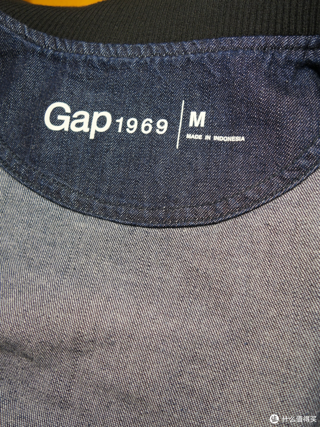 就是喜欢混搭：GAP 盖璞 男士牛仔面料棒球夹克